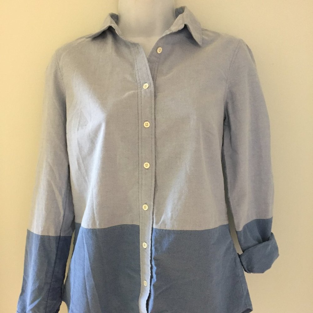 J. Crew Boy Shirt in Colorblock Oxford